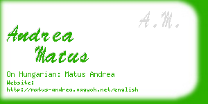 andrea matus business card